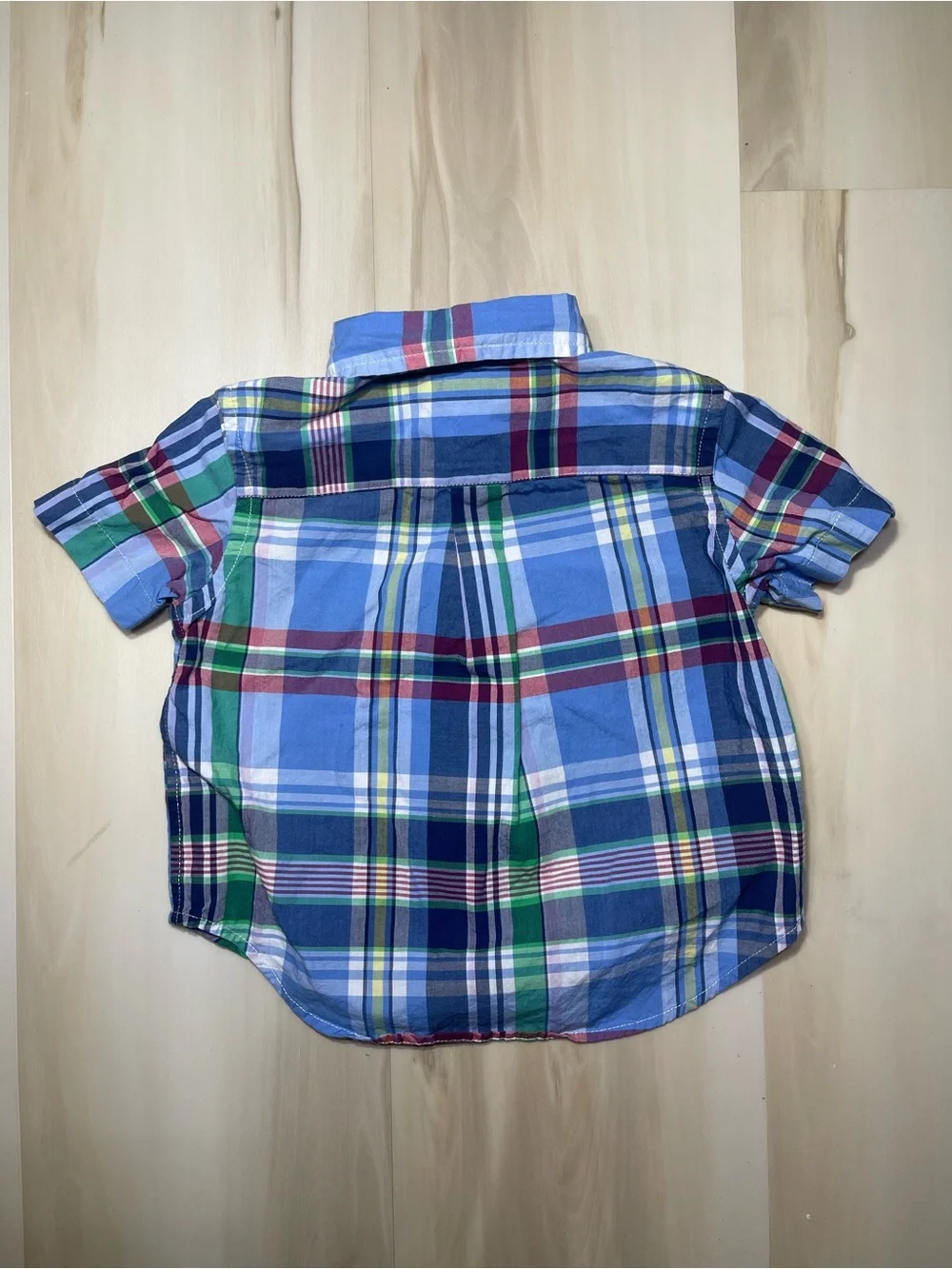 Lot Of Two (2) Ralph Lauren Boys Button Down Shirts Plaid Shirts Boys Sz 12M